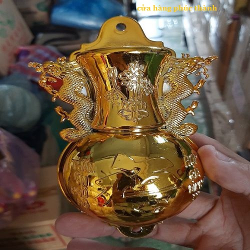 Cắm nhang treo hồ lô vàng