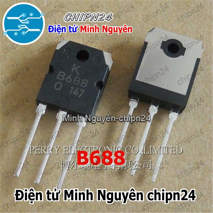 [2 con] (KT2) Transistor B688 (chữ K) TO-264 PNP 8A 120V (2SB688) - HH004298
