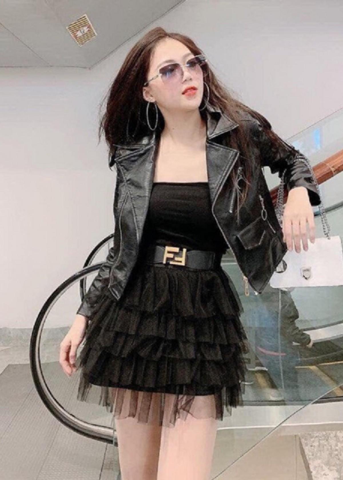 Chân váy ren nhiều tầng búp bê