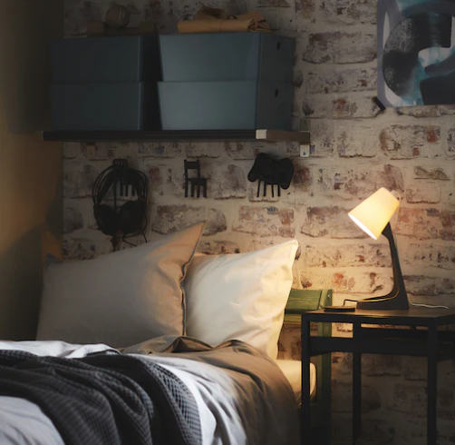 ĐÈN BÀN LÀM VIỆC SVALLET IKEA - XÁM / TRẮNG
