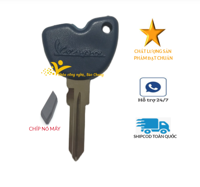 Chìa khóa xe máy Piagio Vespa, Liberty, Fly