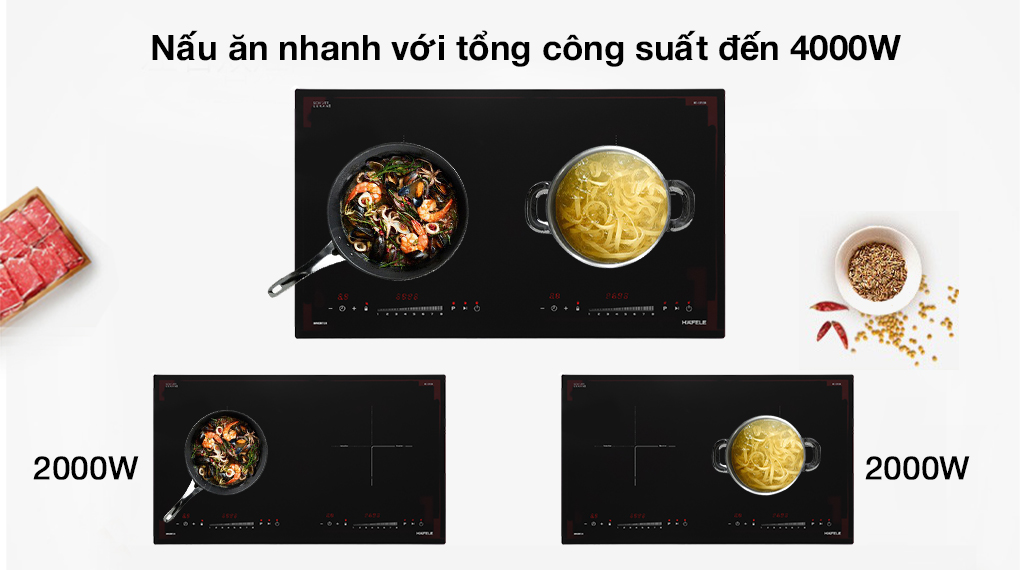 [Miễn Phí Lắp Đặt] Bếp từ âm 2 vùng nấu Hafele HC-I2732A (536.61.726)| BH chính hãng 36 tháng