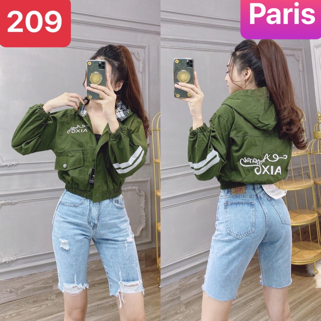 QUẦN SHORT SỌT JEAN LỬNG KIỂU NGỐ NỮ CHẤT BÒ XANH WASH RÁCH ĐÙI ULZZANG LƯNG CAO NÂNG MÔNG PR-209 - PARIS FASHION