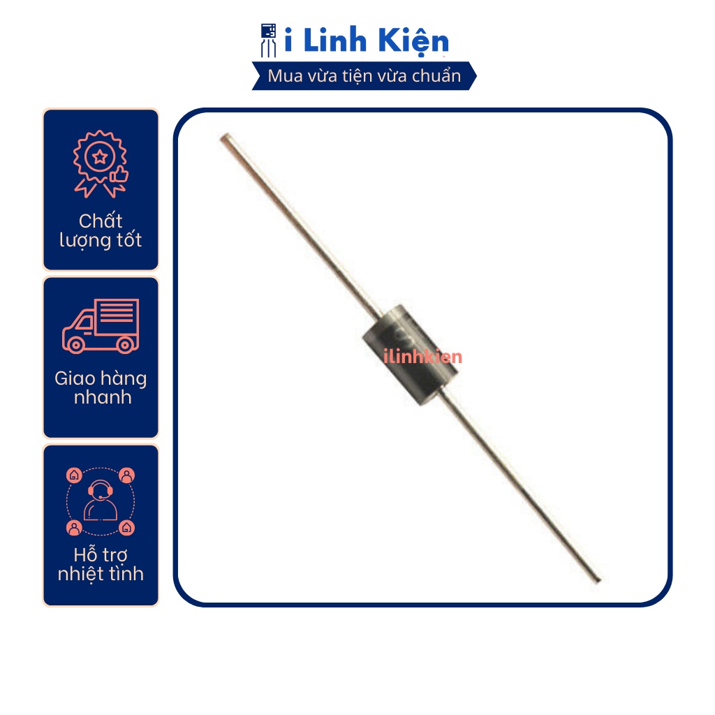 Diode 1N4007 1A 1000V thân to túi 10 con.