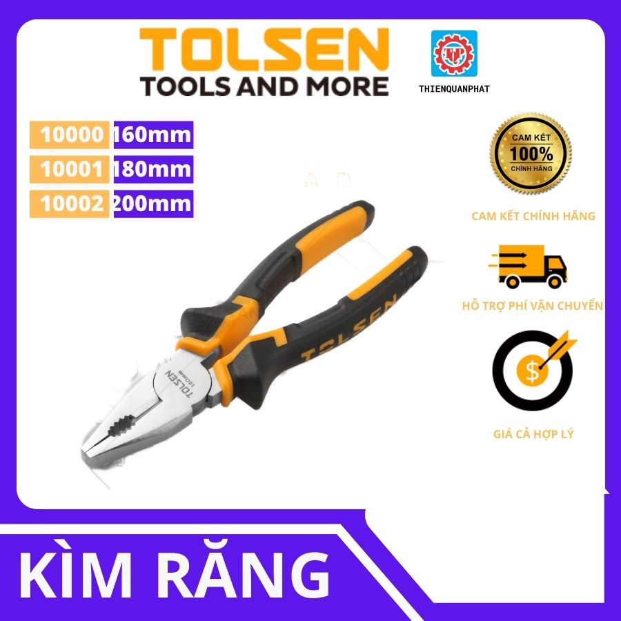 Kìm điện TOLSEN, kìm cắt dây, kìm răng dụng cụ cầm tay đa năng