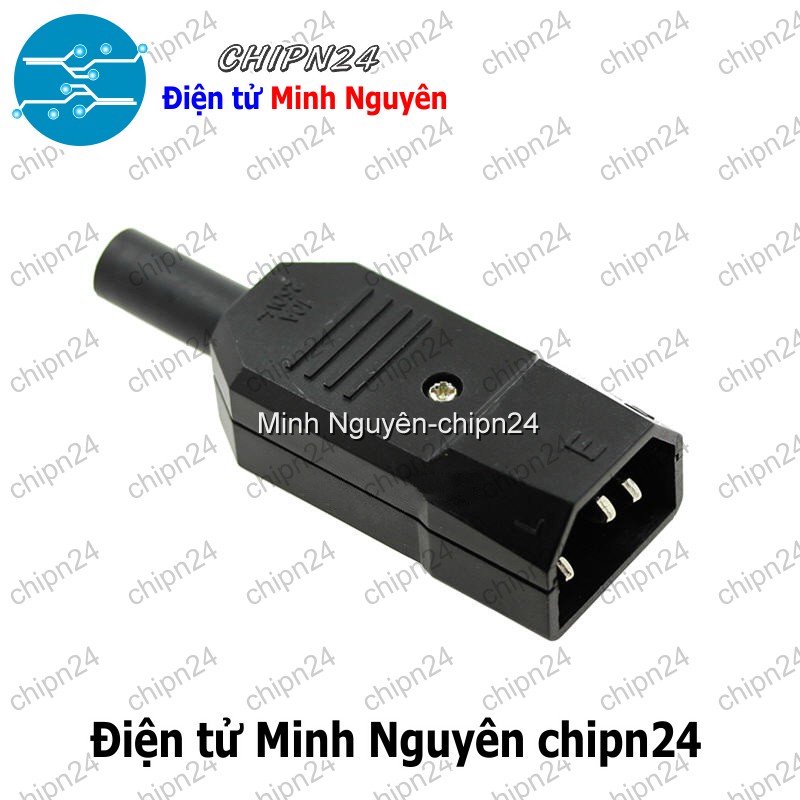 [1 cái] (Q25) Đầu Jack Nối Nguồn AC 3 Chân Đực - HH005362