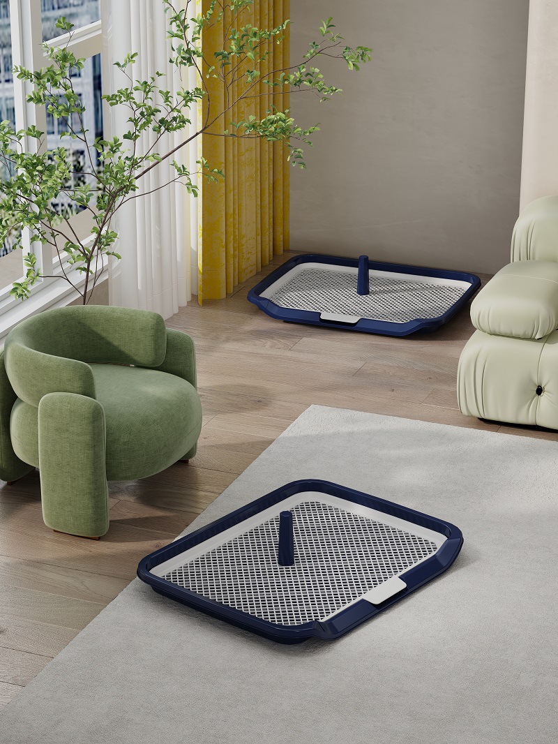 Khay vệ sinh cho chó thành thấp size lớn 65x50x6.5cm - khay vệ sinh