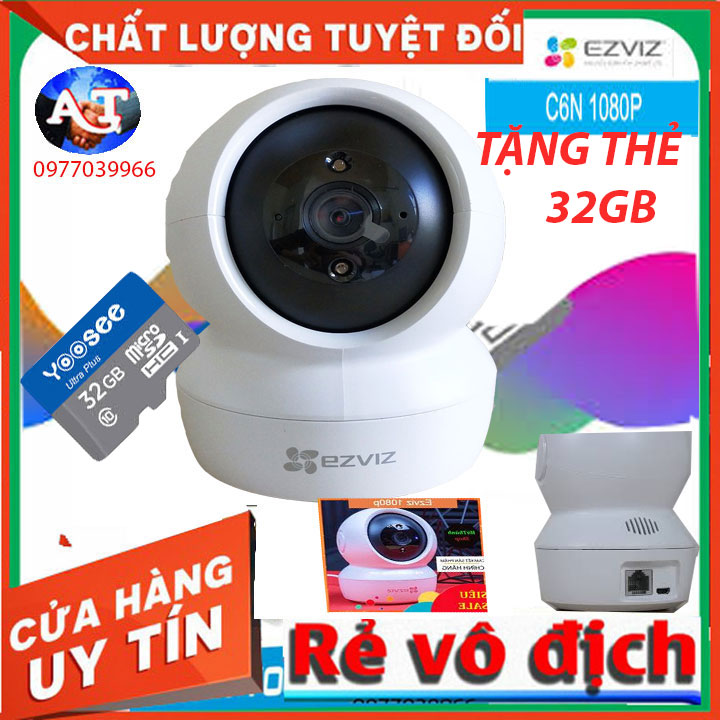Camera wifi thông minh quay quét ezviz c6n 1080p