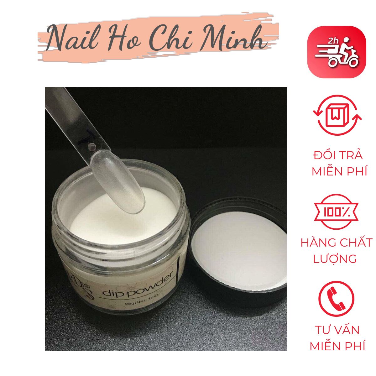 [HŨ LỚN 50g] Bột nhúng KDS chính hãng có 3 màu: trắng trong, trắng, hồng có lẻ từng hũ