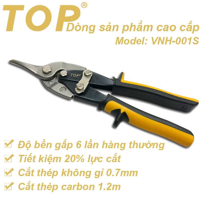 KÉO CẮT TÔN CAO CẤP 10 LƯỠI THẲNG (CÁN VÀNG) TOP VNH-001S