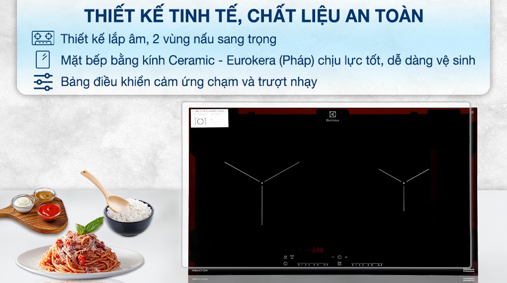 [TRẢ GÓP 0%] Bếp từ đôi lắp âm Electrolux EHI7260BB (Giá áp dụng giao tại HN, HCM& các tỉnh liên hệ shop)