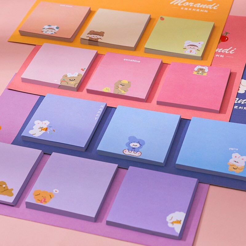 [MUA 2 GIẢM 5%]Vỉ 3 xấp giấy note cute