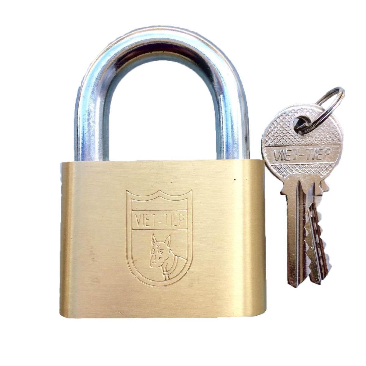 KHÓA TREO ĐỒNG BẤM VIỆT TIỆP 01601 ( CỠ LỚN 6CM - CHỊU VA ĐẬP TỐT - THÍCH HỢP KHÓA CỬA CHÍNH CỦA NHÀ )
