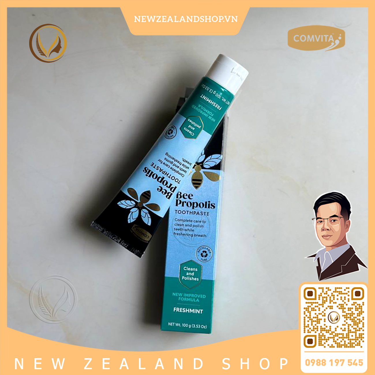 Kem đánh răng keo ong Comvita Bee Propolis Toothpaste 100g