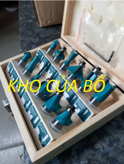 Bộ 12 mũi phay gỗ 12mm Total TACSR2121
