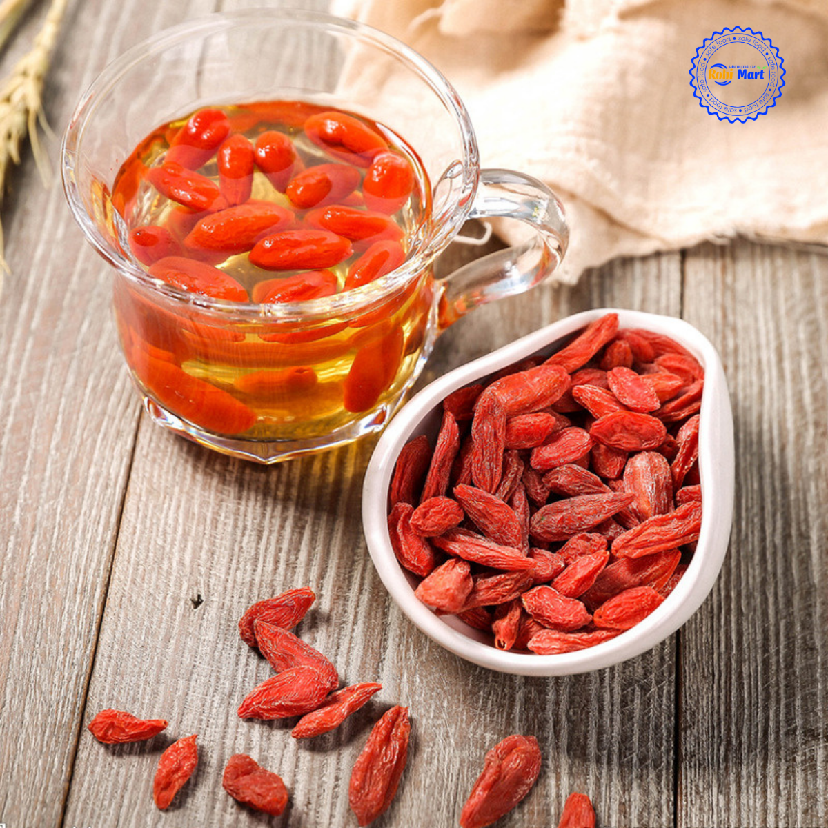 Red Goji Berries (Goji Berries) Large Dried Seeds Robimart Beautify Skin, Sleep Well, First Class Product - 50g, 100g Pack