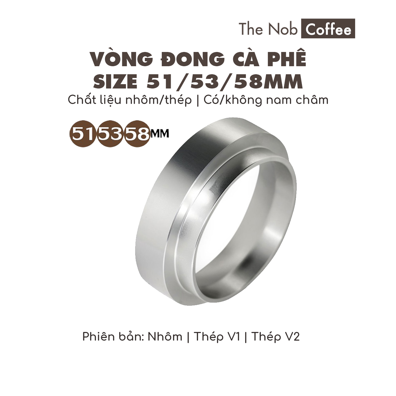 Vòng đong cà phê pha Espresso size 51, 53 và 58mm
