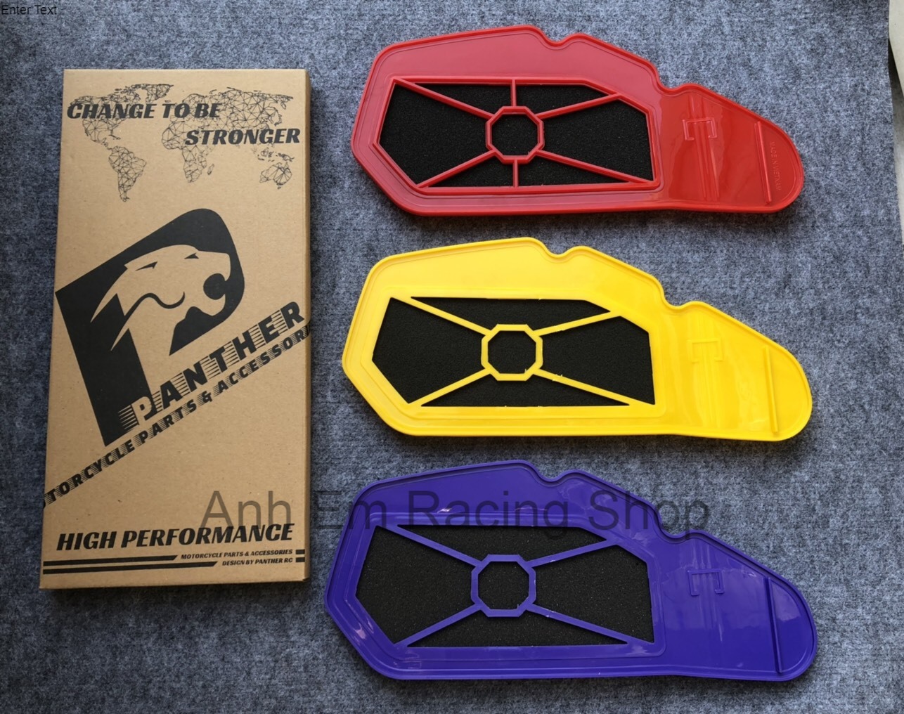 Lọc Gió PANTHER Kèm Ốp pô E Gắn Vario Click Ab Shmore