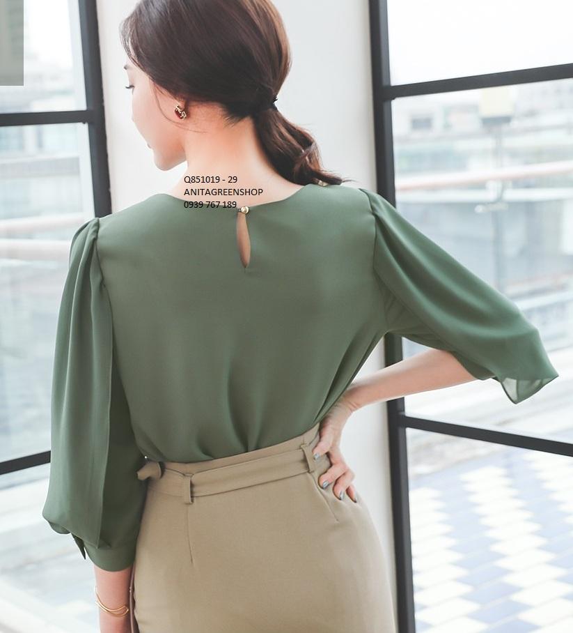 Q851019  ÁO KIỂU LỤA CÔNG SỞ