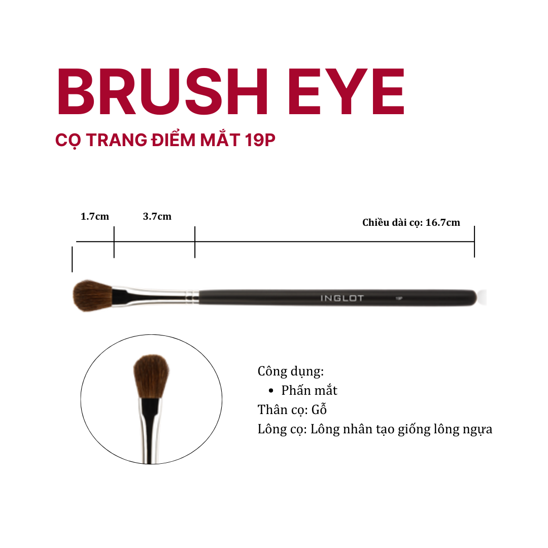 Cọ Tán Phấn Mắt Inglot Makeup Brush 19P