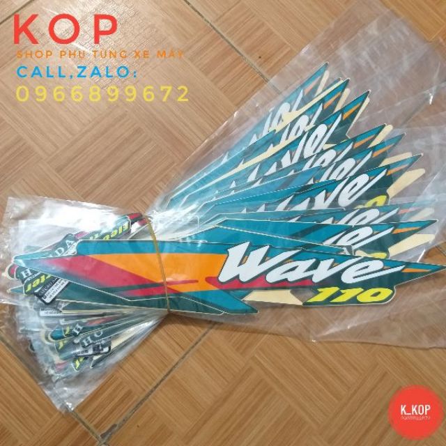 Tem wave thái 110 mầu xanh ngọc (giá sỉ siêu rẻ)