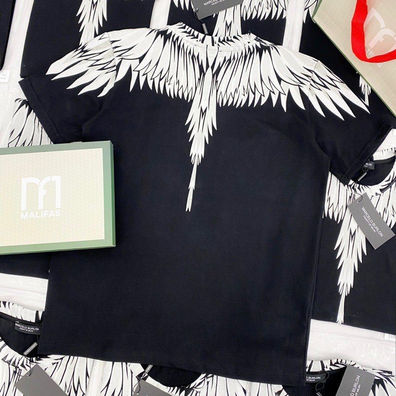 Áo thun cổ in hình cánh chim trắng 3D nổi bật nam nữ thời trang cá tính trẻ trung, Áo phông cộc tay Unisex phong cách hàn quốc