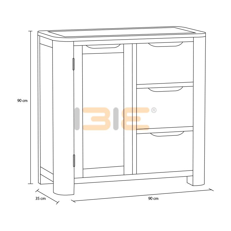 Tủ trữ đồ Romsey gỗ sồi