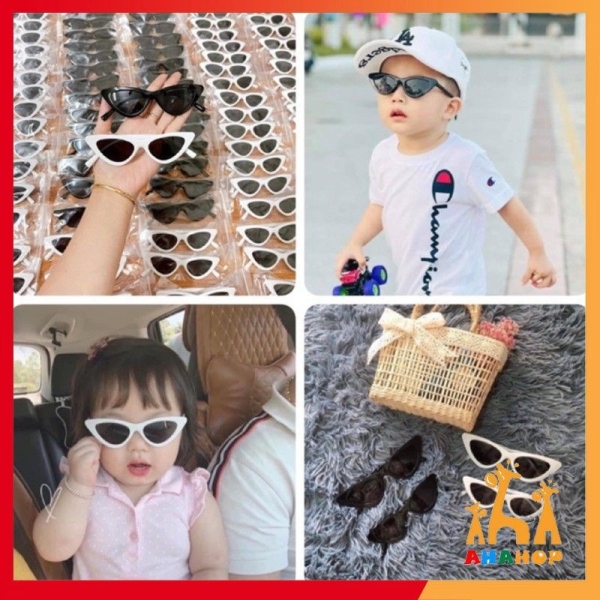 Giá bán Kính mắt cho bé - Kính râm Mắt Mèo mùa hè cho bé 1-6 tuổi chống tia UV gọng dẻo phong cách Hàn Quốc KM07