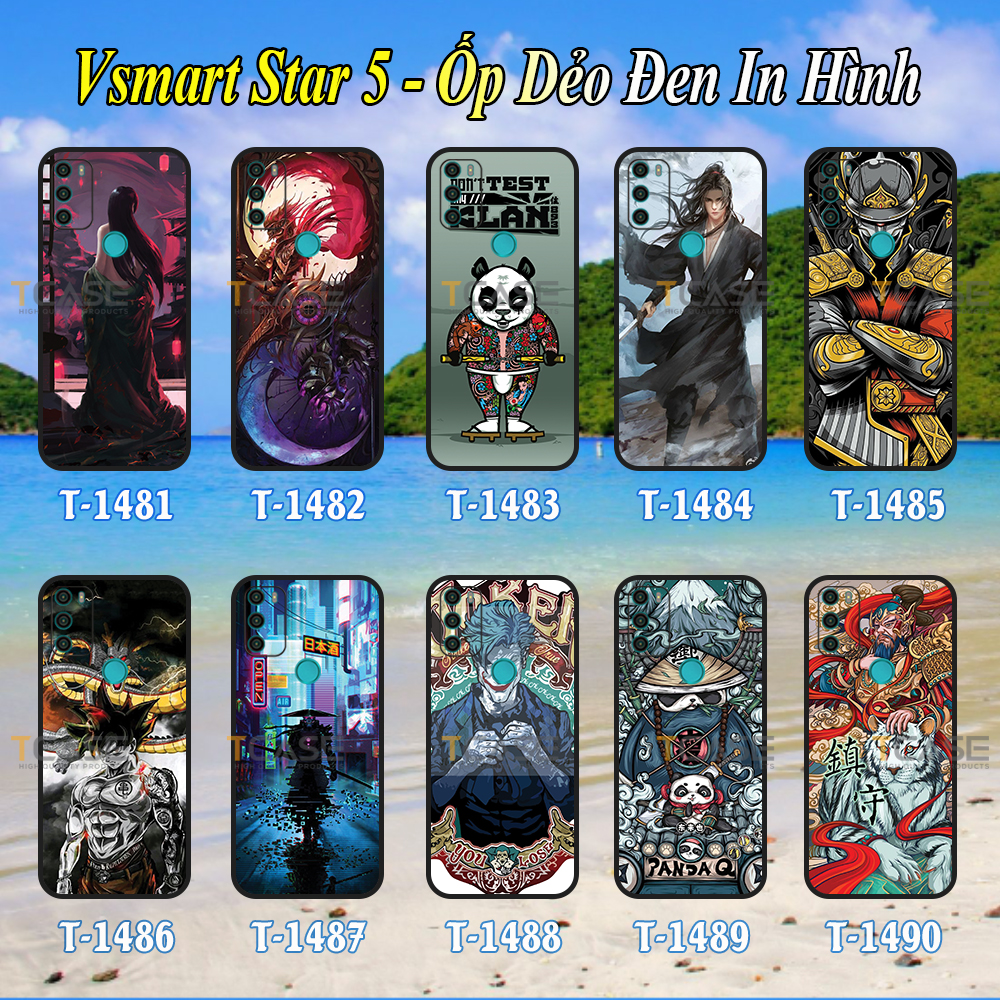 [HCM]Ốp lưng Vsmart Star 5 - Ốp dẻo đen in hình Samurai X