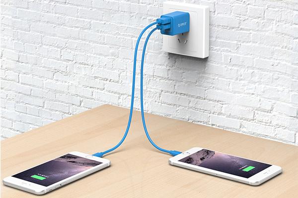 Sạc điện thoại Orico USB 2 cổng 2.4A WHA-2U-WH