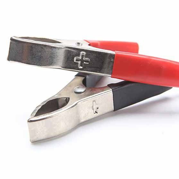 Kẹp Cá Sấu Kẹp Bình Acquy 16x10.5cm (1 Cặp Đỏ- Đen)