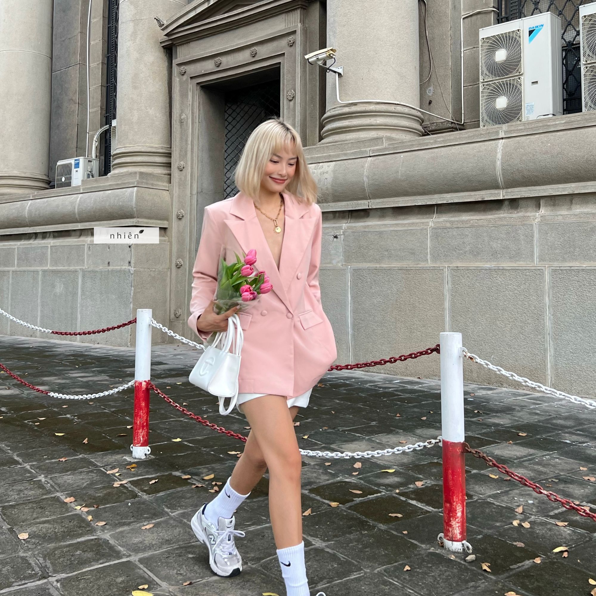 Áo khoác blazer basic phối nút nhiennofficial BK15