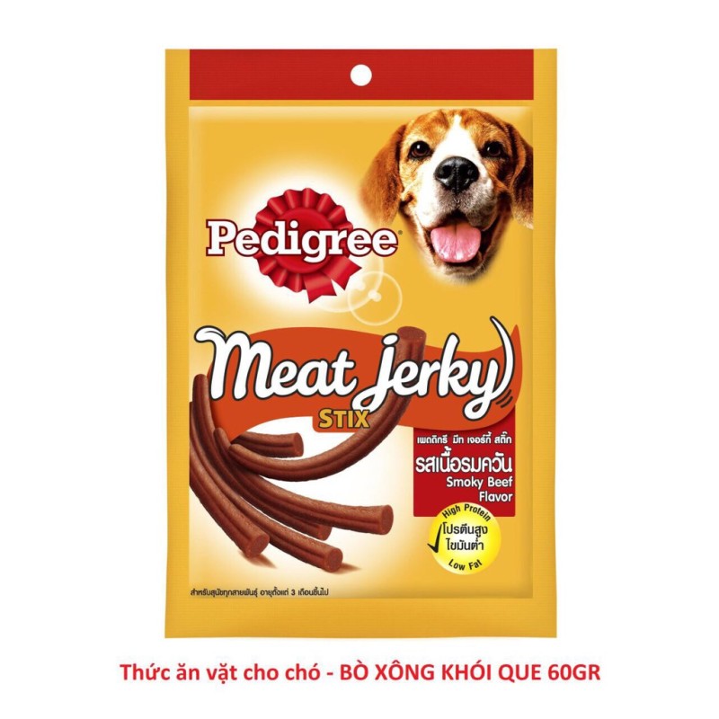 Thức ăn vặt cho chó Pedigree Meat Jerky vị bò xông khói dạng que - kgd532
