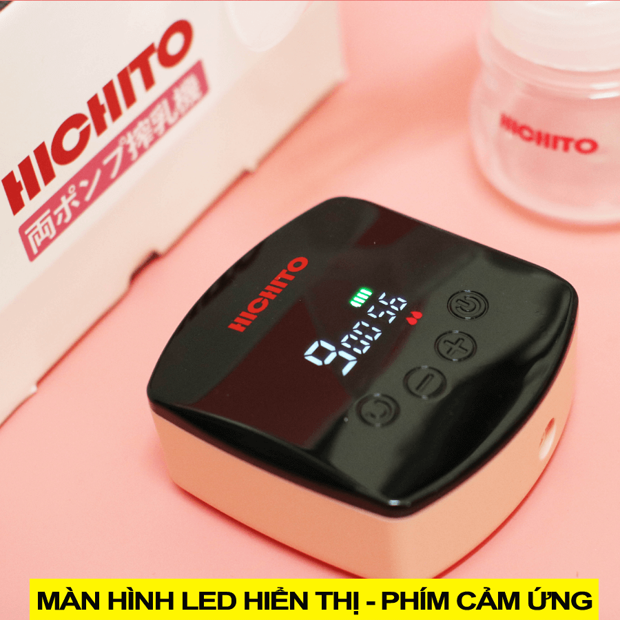 [Phễu Sillicon Êm]Máy Hút Sữa Điện Đôi HICHITO Nhật Bản (Massge Siêu Êm -Vắt Sữa Siêu Kiệt)