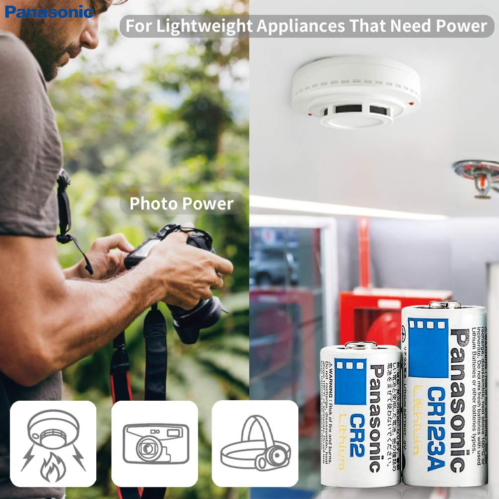 Pin máy ảnh Panasonic CR123A - 2 viên - Lithium 3V