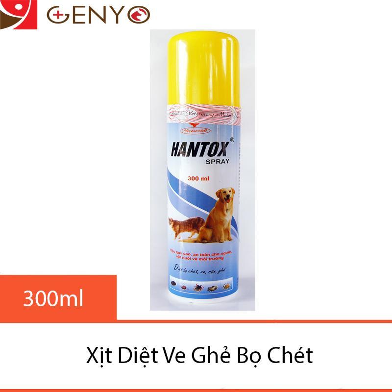 Chi xịt trị ve ghẻ, trị bọ chét chó mèo - Hantox Spray 300ml