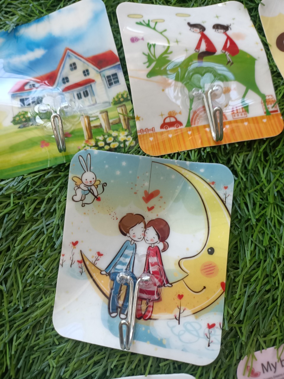Móc Hoa Văn 3d Dán Tường Chịu Lực Siêu Chắc Siêu Dính