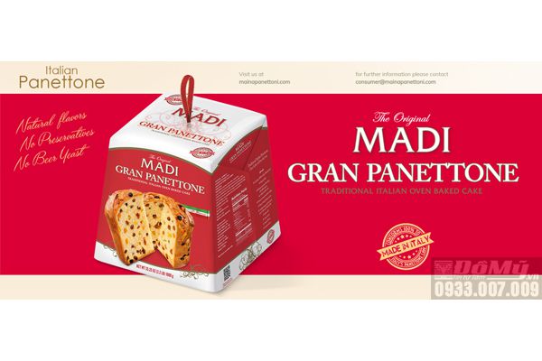 Bánh mì Gran Panettone MADI từ Ý - 1kg (2023)