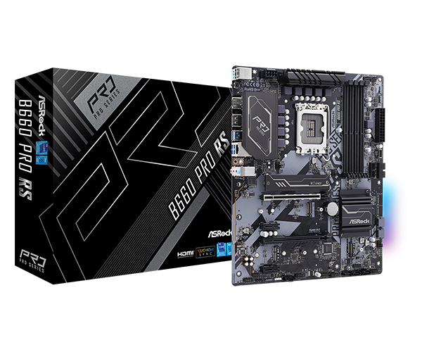 Mainboard ASROCK B660M PRO RS (Intel B660, Socket 1700, M-ATX, 4 khe RAM DDR4)