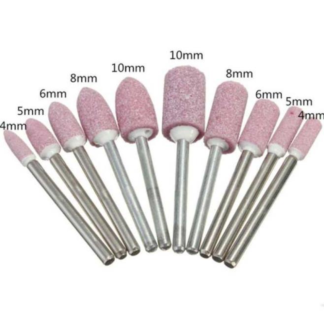 Mũi mài đá mài mini chân trụ 3.0mm cho máy khoan mài khắc mini đa năng