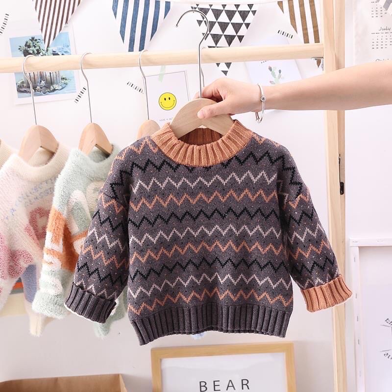 Áo Len Họa Tiết Ziczac Cho Bé N432 - Nhiều Mẫu