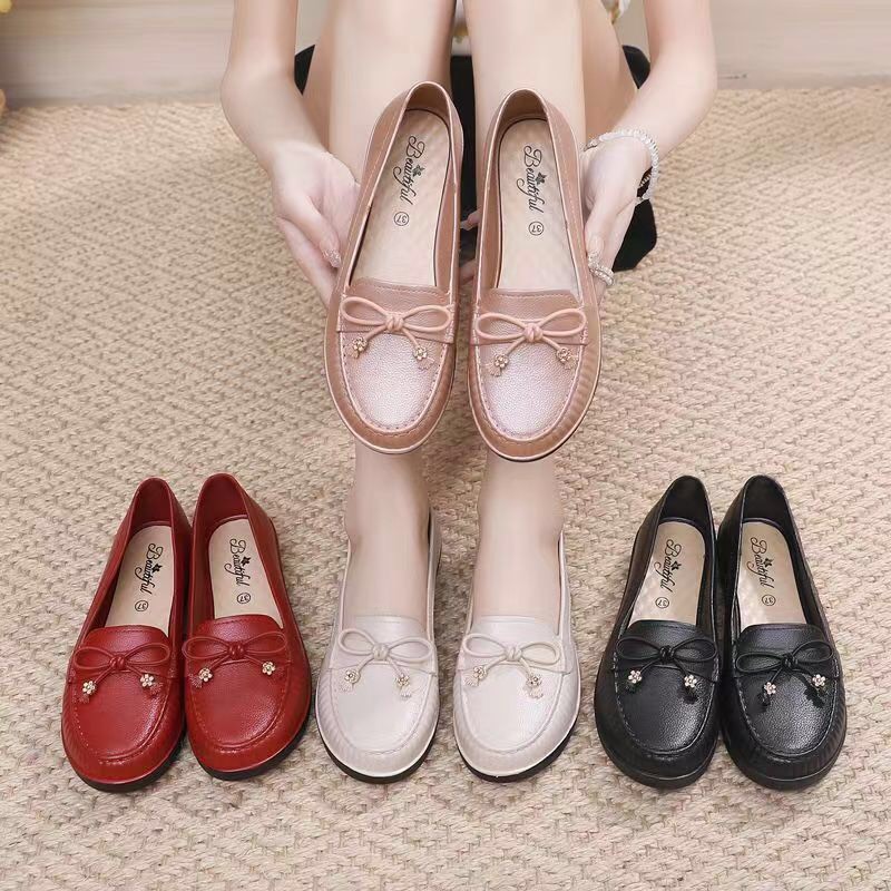 [Hoàn Tiền 15%]Giày nữ , giày lười nữ đế bắng siêu êm , mềm dẻo