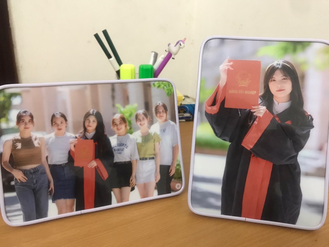 Ảnh ép gỗ in lụa theo yêu cầu nhiều cỡ