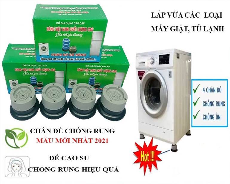 Set 4 Chân Kê Máy Giặt, Tủ Lạnh Đa Năng