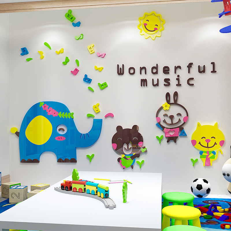 Tranh mica 3d dán tường các mẫu tranh cô gái, gấu cute trang trí quán trà sữa, trà chanh