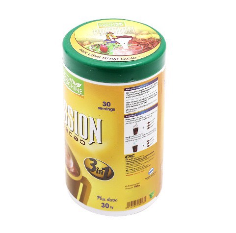 [HCM]Bột Cacao sữa hoà tan Passion 3 in 1 - Cocoa Indochine (Hủ 450g)