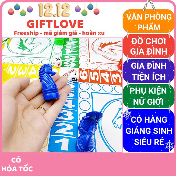 Cờ cá ngựa loại lớn giải trí bộ cờ cá ngựa cho bé cờ cá ngựa cờ cá ngựa