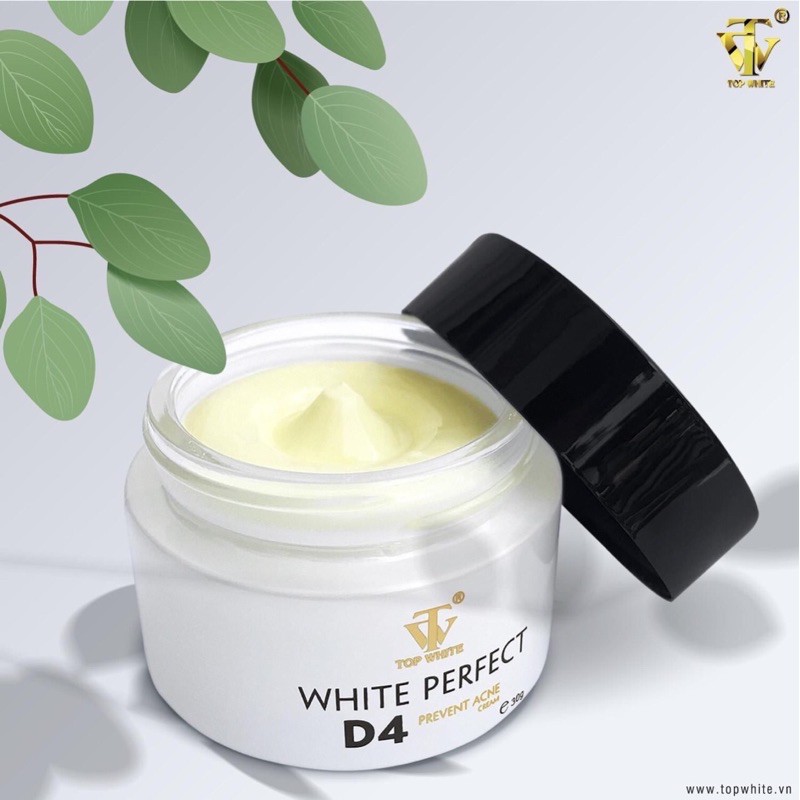 Kem Top White Perfect D4 ngăn mụn,làm mờ sẹo,thâm