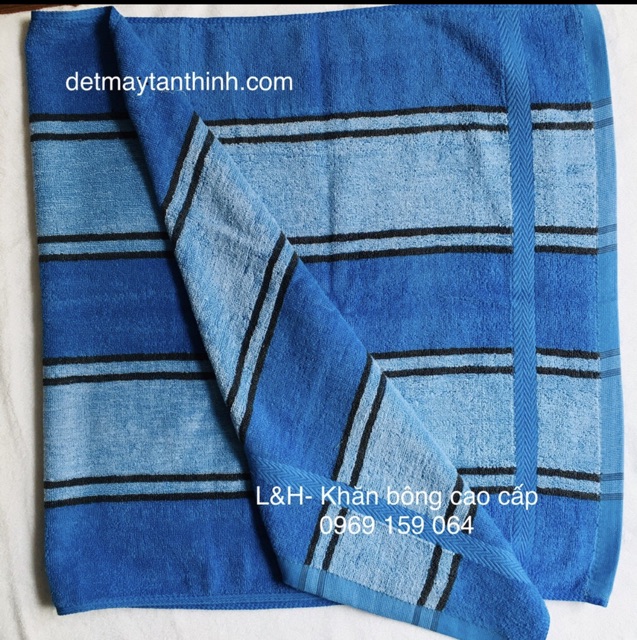 Khăn tắm kẻ sọc Tân Thịnh 100% cotton 50x100cm