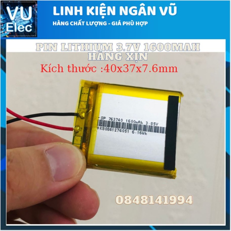 Pin Li-Po 3.7V 103040 1200mAh-1600mAh (Lithium Polyme)